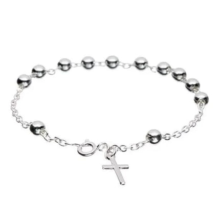 Sterling Silver Rosary Bracelet