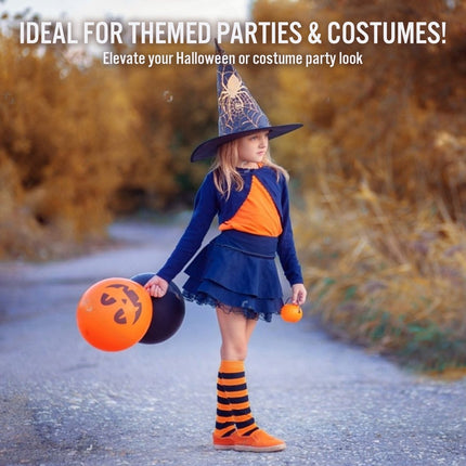 Striped Socks for Kids – Cotton Blend Costume Socks | Halloween & Everyday Wear Multiple Colors