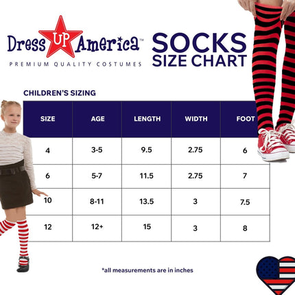 Striped Socks for Kids – Cotton Blend Costume Socks | Halloween & Everyday Wear Multiple Colors