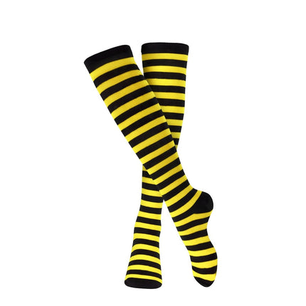 Unisex Striped Socks for Kids & Adults – Cotton Blend Costume & Everyday Socks Multiple Colors & Sizes