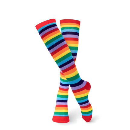 Unisex Striped Socks for Kids & Adults – Cotton Blend Costume & Everyday Socks Multiple Colors & Sizes