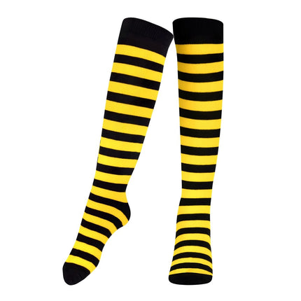 Striped Socks for Kids – Cotton Blend Costume Socks | Halloween & Everyday Wear Multiple Colors