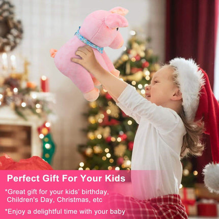 Stuffed Plush Pig Doll Pick-a-Boo Animated Toy