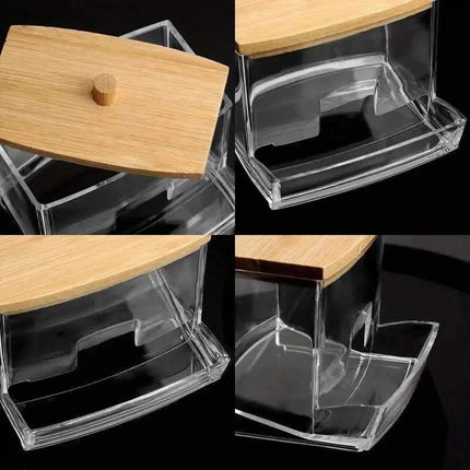 Stylish 7oz Bathroom Organizer - Freestanding Swab & Pad Holder