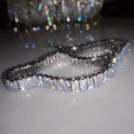Stylish Charming Thick Tennis High Quality Sparkling Women's Jewelry