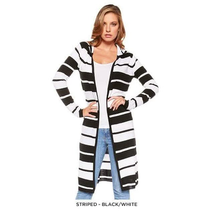 Stylish Long Hooded Cardigan - Assorted Colors