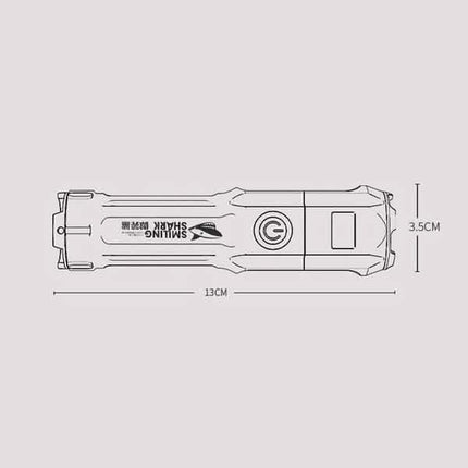 Super Bright ABS Strong Light Focusing Led Flashlight