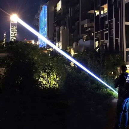 Super Bright Rechargeable Long Beam Flashlight