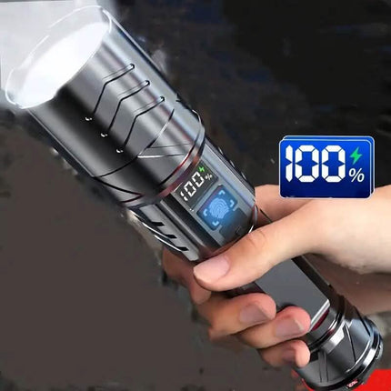 Super Bright Rechargeable Long Beam Flashlight