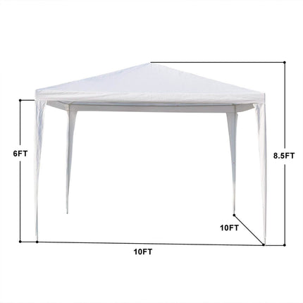 SUPERHOMUSE 3 x 3m Three Sides Waterproof Tent with Spiral Tubes White