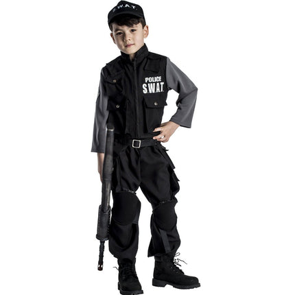 Kids S.W.A.T. Costume with Tactical Vest, Badge and Agent Gear