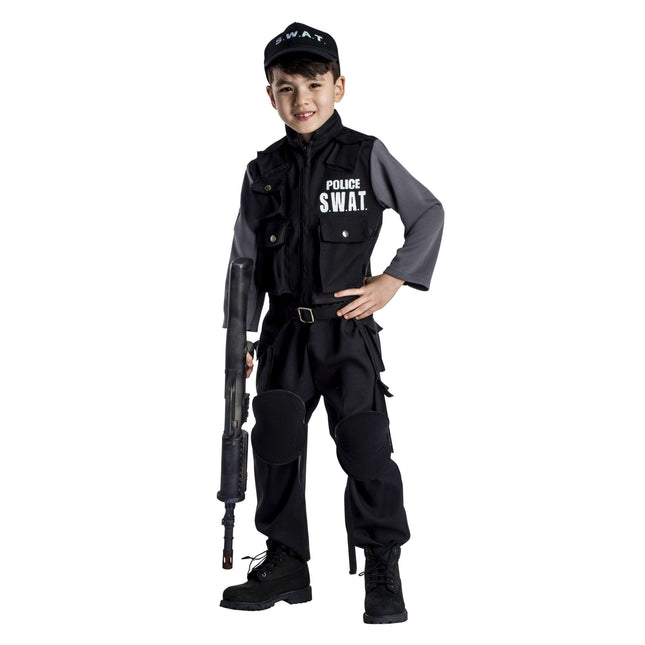 Kids S.W.A.T. Costume with Tactical Vest, Badge and Agent Gear