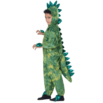 Kids T-Rex Costume with Dinosaur Jumpsuit, Tail and Spikes