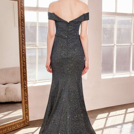 Ladivine Amoris T602 Off Shoulder Sweetheart Neck Fitted Prom Gown
