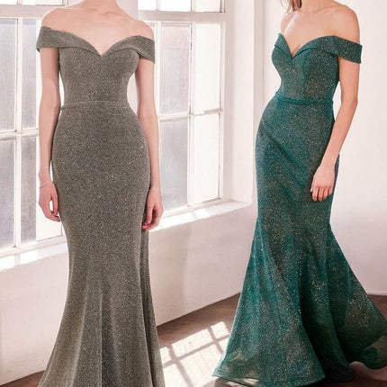 Ladivine Amoris T602 Off Shoulder Sweetheart Neck Fitted Prom Gown