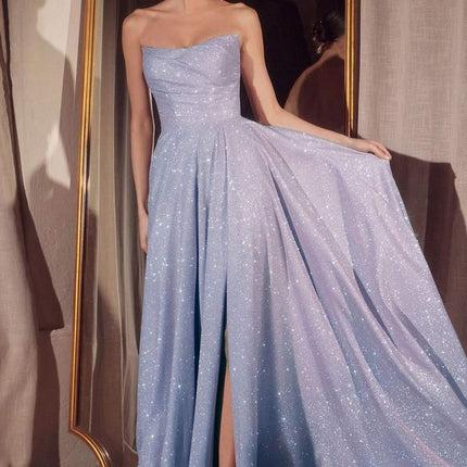 Ladivine Amoris T701 Strapless Glitter A-Line Gown