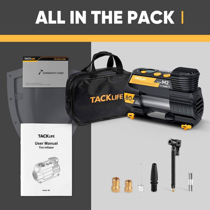 Tacklife Portable 12V DC Digital Auto Tire Inflator M2