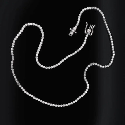 14K White Gold 3.50CT Lab-Grown Diamond Tennis Necklace