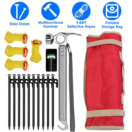 Tent Stakes Camping Hammer Set
