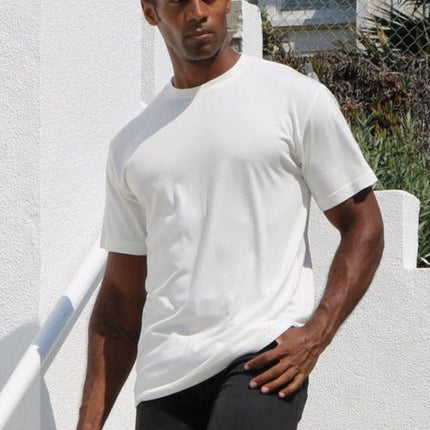 Custom Printed Men's Bamboo Viscose/Organic Cotton Short Sleeve T-Shirt