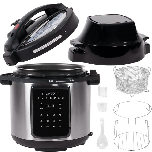 Thomson 9-in-1 Pressure, Slow Cooker, Air Fryer and More, with 6.5 QT Capacity