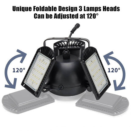 Three-Headed Adjustable LED Garage Light