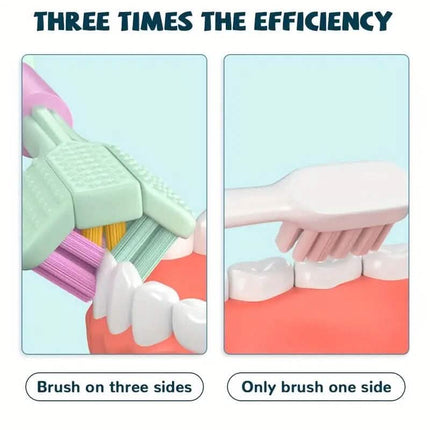 Threesided Soft Bristle Toothbrush