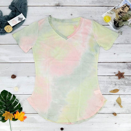 Tie-dye V-neck Tee
