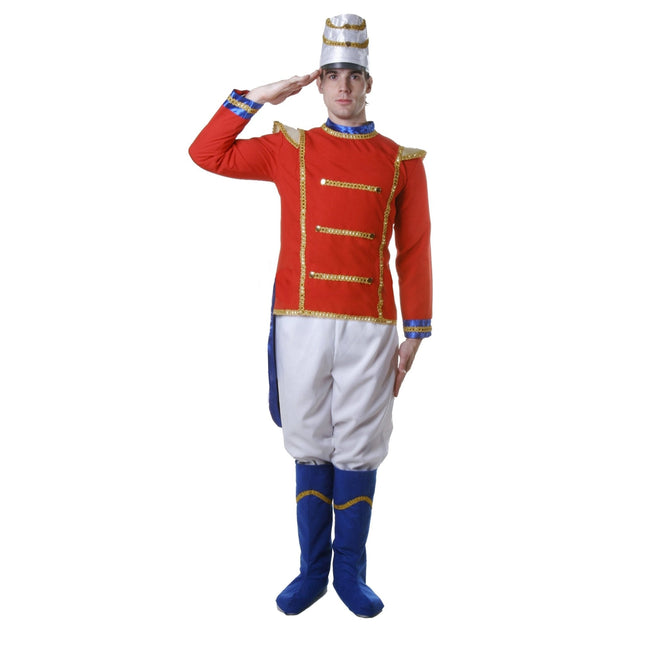 Adult Toy Soldier Costume with Military Jacket, Hat and Classic Style