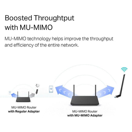TP-Link USB WiFi Adapter for Desktop PC with 2.4GHz/5GHz High Gain Antenna (Refurbished)