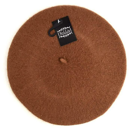Traditional Women's Men's Solid Color Plain Wool French Beret One Size