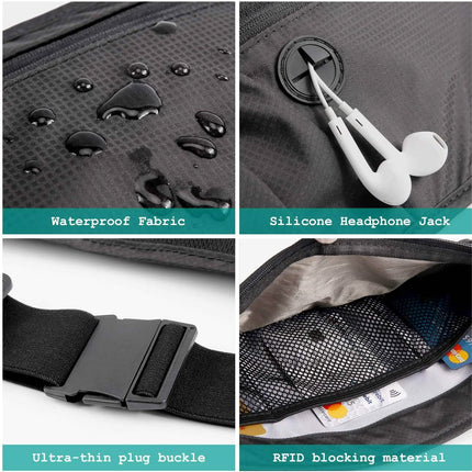 Travel Money Wallet Belt Pouch Blocking Hidden Passport Holder Bag