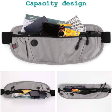 Travel Money Wallet Belt Pouch Blocking Hidden Passport Holder Bag