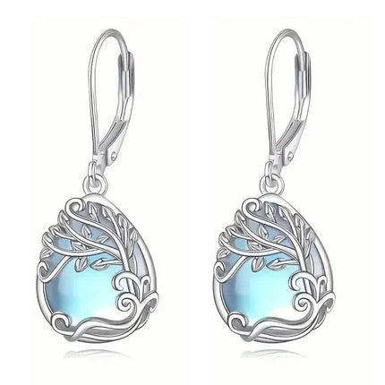 Tree of Life Design S925 Sterling Silver Dangle Earrings
