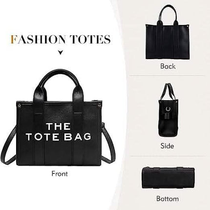 Trendy Leather Tote Bag Small Personalized Top Handle Crossbody Handbags