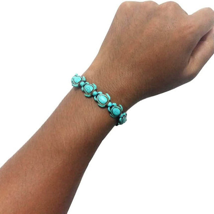 Turquoise Handmade Hawaiian Sea Turtles Bracelet