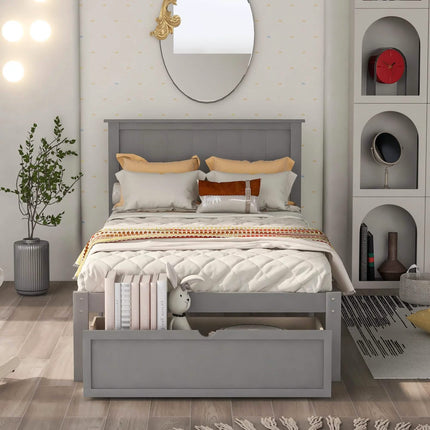 Twin Size Platform Bed with Storage