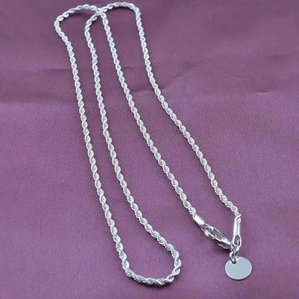 Twist Rope Chain Necklace Women's Jewelry Accessory