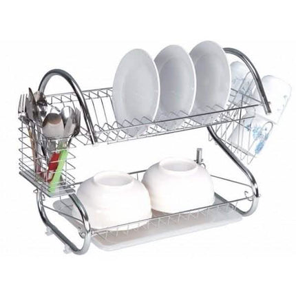 Two-Tier Stainless-Steel Dish Rack - Assorted Sizes