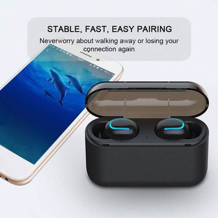 TWS Bluetooth 5.0 Sports Stereo Touch Control In-Ear Earphones with Charging Case