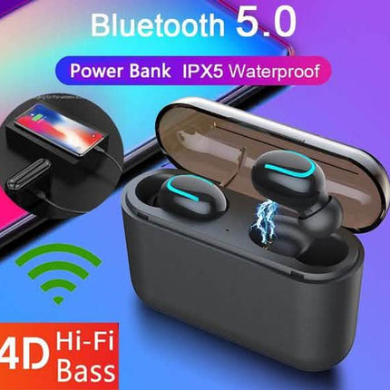 TWS Bluetooth 5.0 Sports Stereo Touch Control In-Ear Earphones with Charging Case