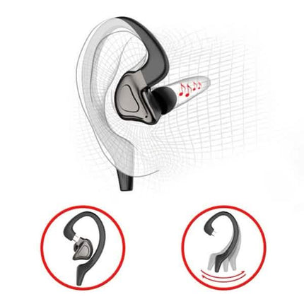TWS Bluetooth Earphones with Microphones Sport Ear Hook LED Display