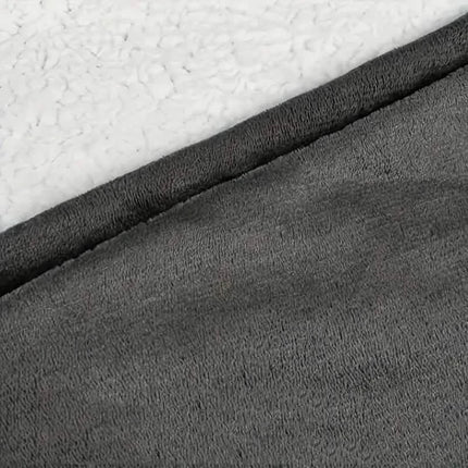 Ultra-Soft Sherpa Fleece Hoodie Blanket - Cozy Oversized Wearable Snuggle Sweatshirt