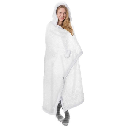 Ultra Soft Sparkle Chic Hooded Throw Blanket