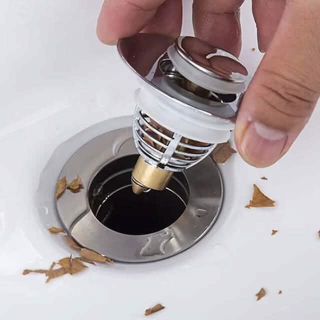 Universal Stainless Steel and Copper Pop-Up Bounce Core Basin Drain Filter