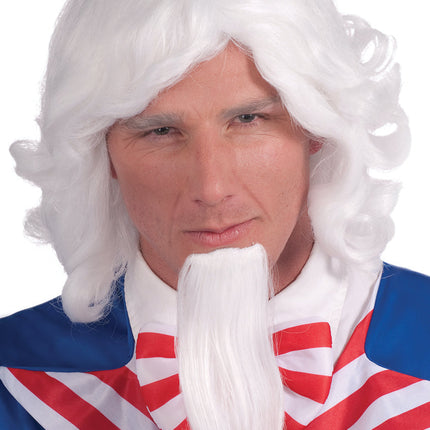 Uncle Sam Wig and Beard Set Adult