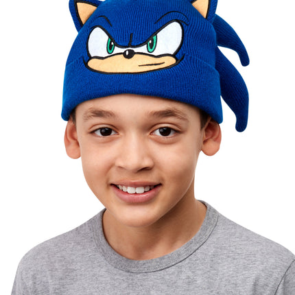 Sonic The Hedgehog Blue Beanie Stocking Cap Child Hat