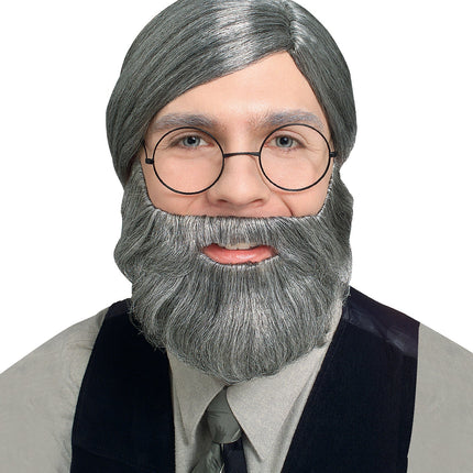 Adult Character Beard Costume Accessory, Grey, One Size
