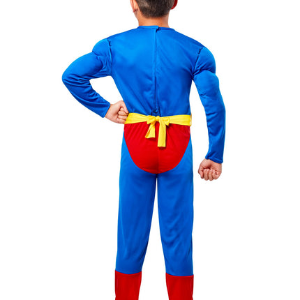 Deluxe Superman Muscle Chest Costume With Cape Child