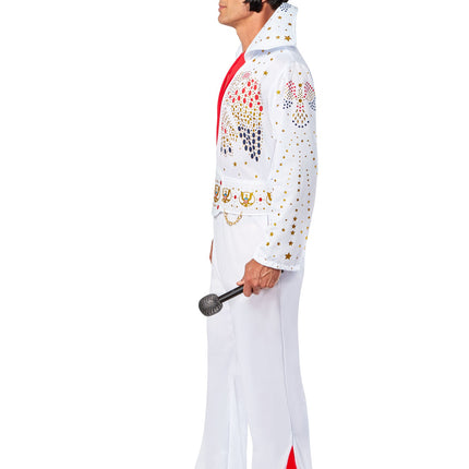 Aloha Deluxe Elvis White Jumpsuit Adult X-Large